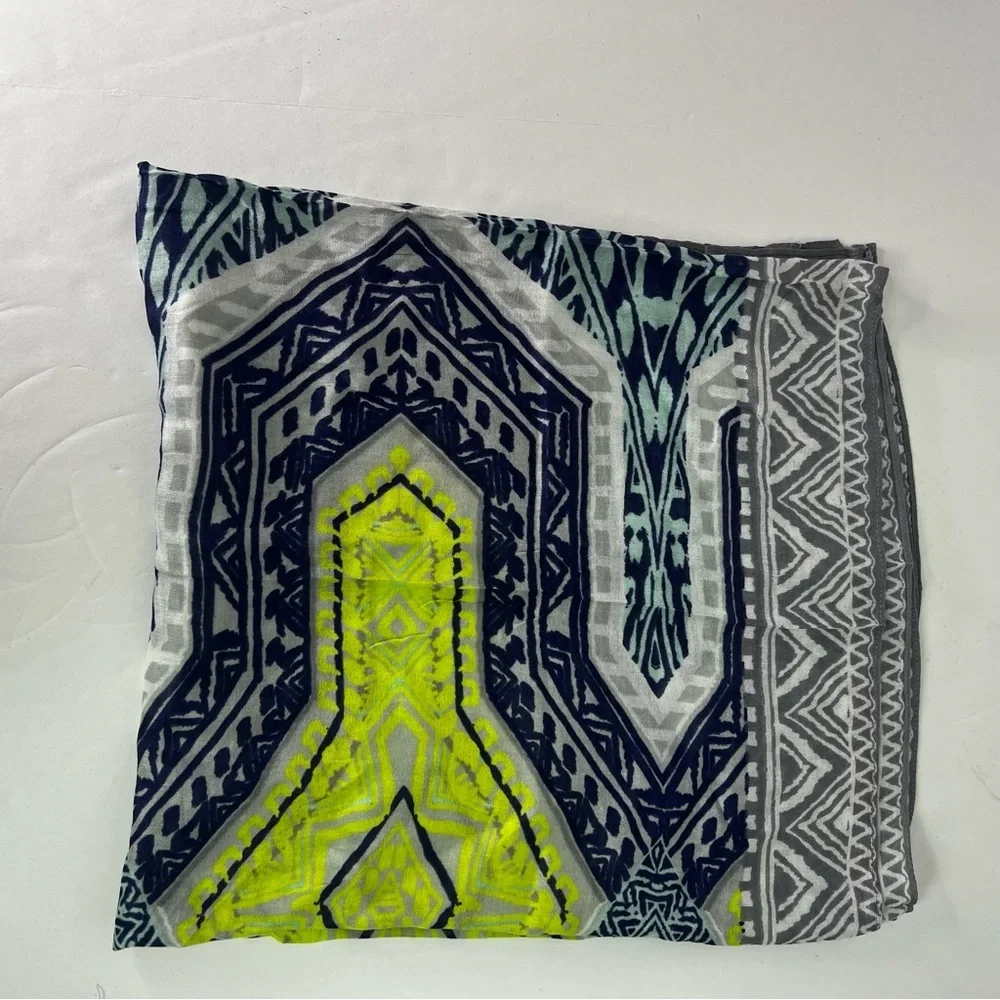 Stella & Dot Women’s Geometric Print Scarfs Lot/2 New In Bag Multi Colors